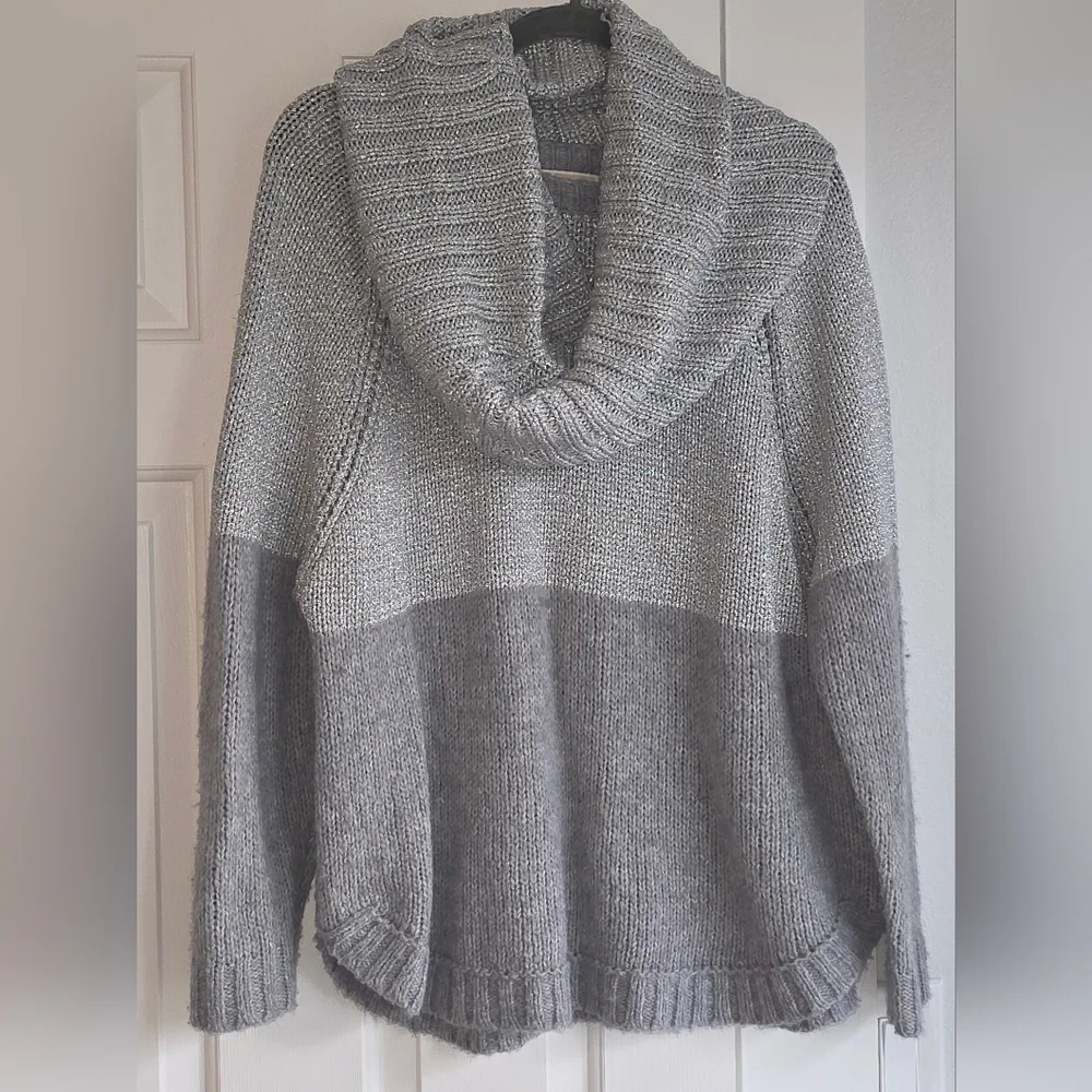 Michael Kors Silver Cowl Neck Sweater